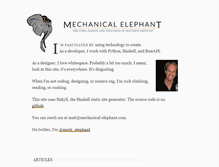 Tablet Screenshot of mechanical-elephant.com